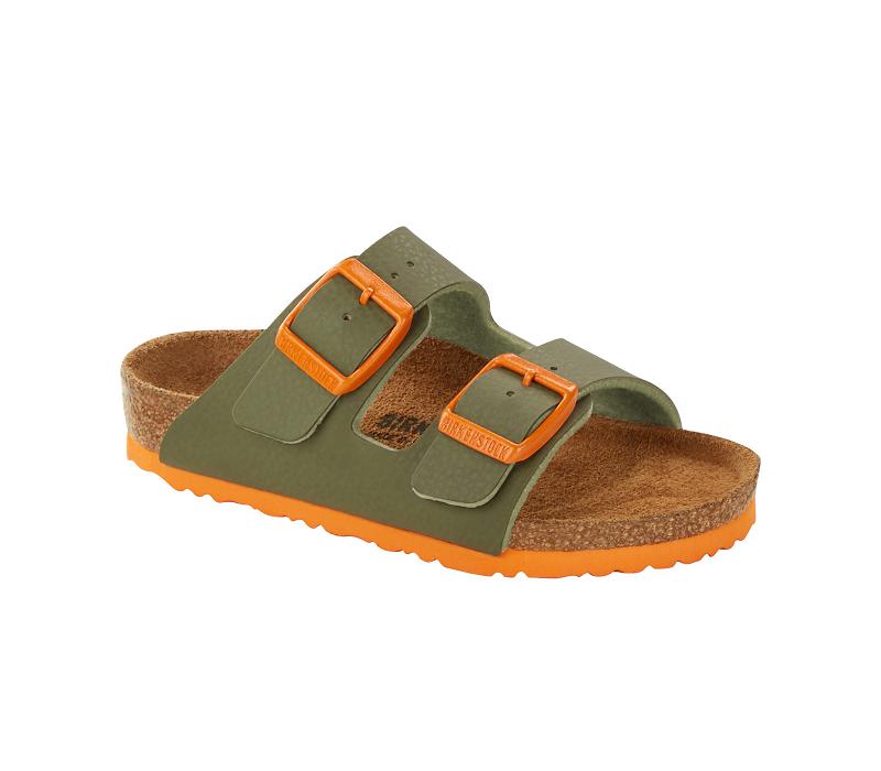 Birkenstock Birko-flor Narrow Arizona Børn Grøn Orange | DK 171BEX